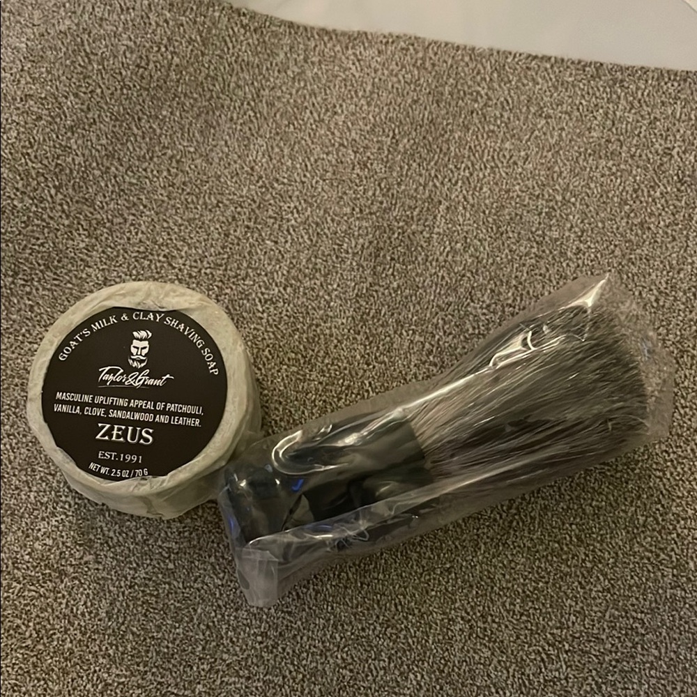 Shaving Soap and Brush Set - Black